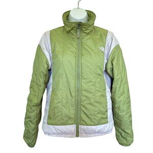 North Face Ladies Jacket Size Small/Petite Lt Green & Lt Grey Waterproof Vintage
